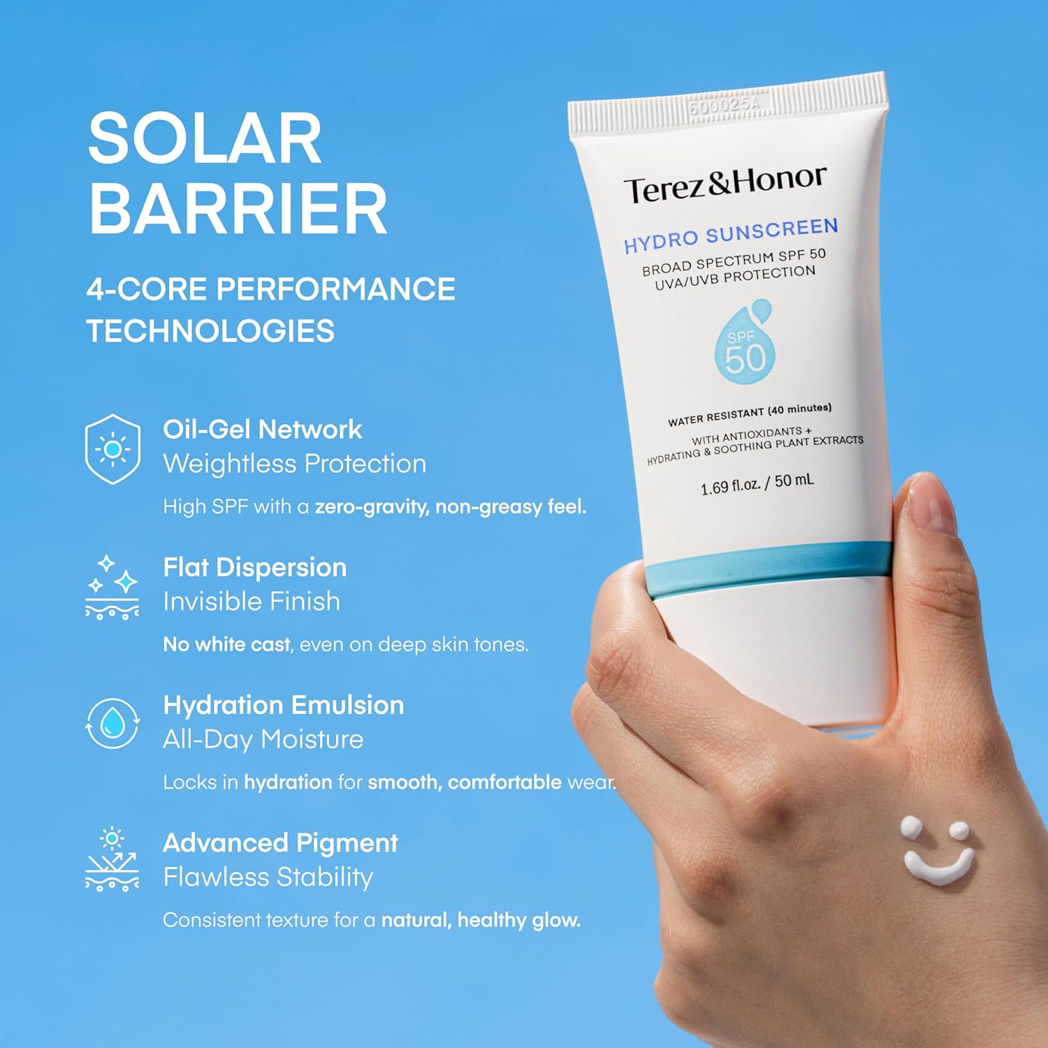 Terez & Honor Hydrating Face Sunscreen SPF 50, 1.69 oz photo 4
