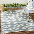 thumbnail image 2 of SAFAVIEH Beach House Vasiliki Geometric Indoor/Outdoor Area Rug, Cream/Blue, 2'2" x 4', 2 of 6