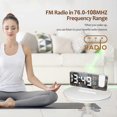 thumbnail image 4 of Projection Alarm Clock, LED Digital Alarm Clock with Mirror Surface, USB Charging Port, 4 of 5