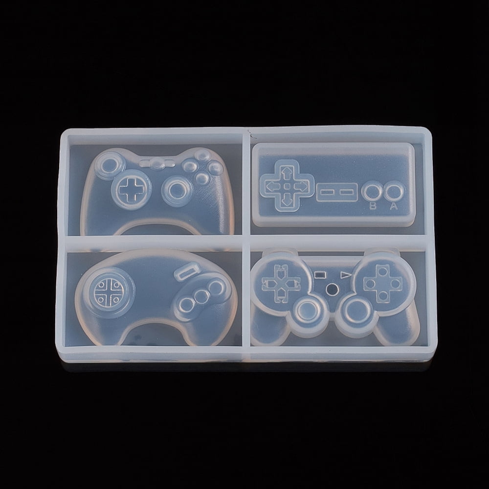 Gamepad Silicone Molds Resin Casting Molds For UV Resin Epoxy Resin Jewelry Making White 99x61.5x10mm Inner Size: about 20~27x38~41.5mm