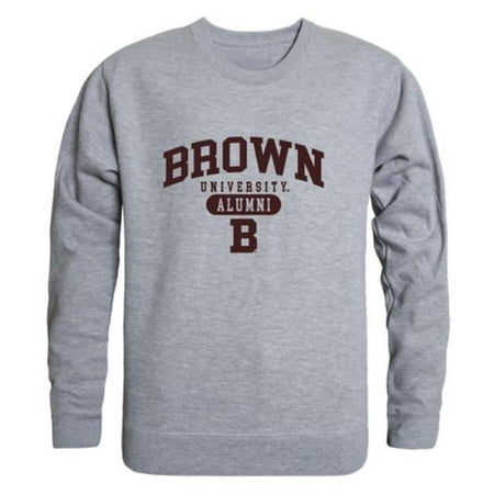W Republic Brown University Bears Alumni Fleece Pullover Crewneck Sweatshirt  Heather Grey - Medium