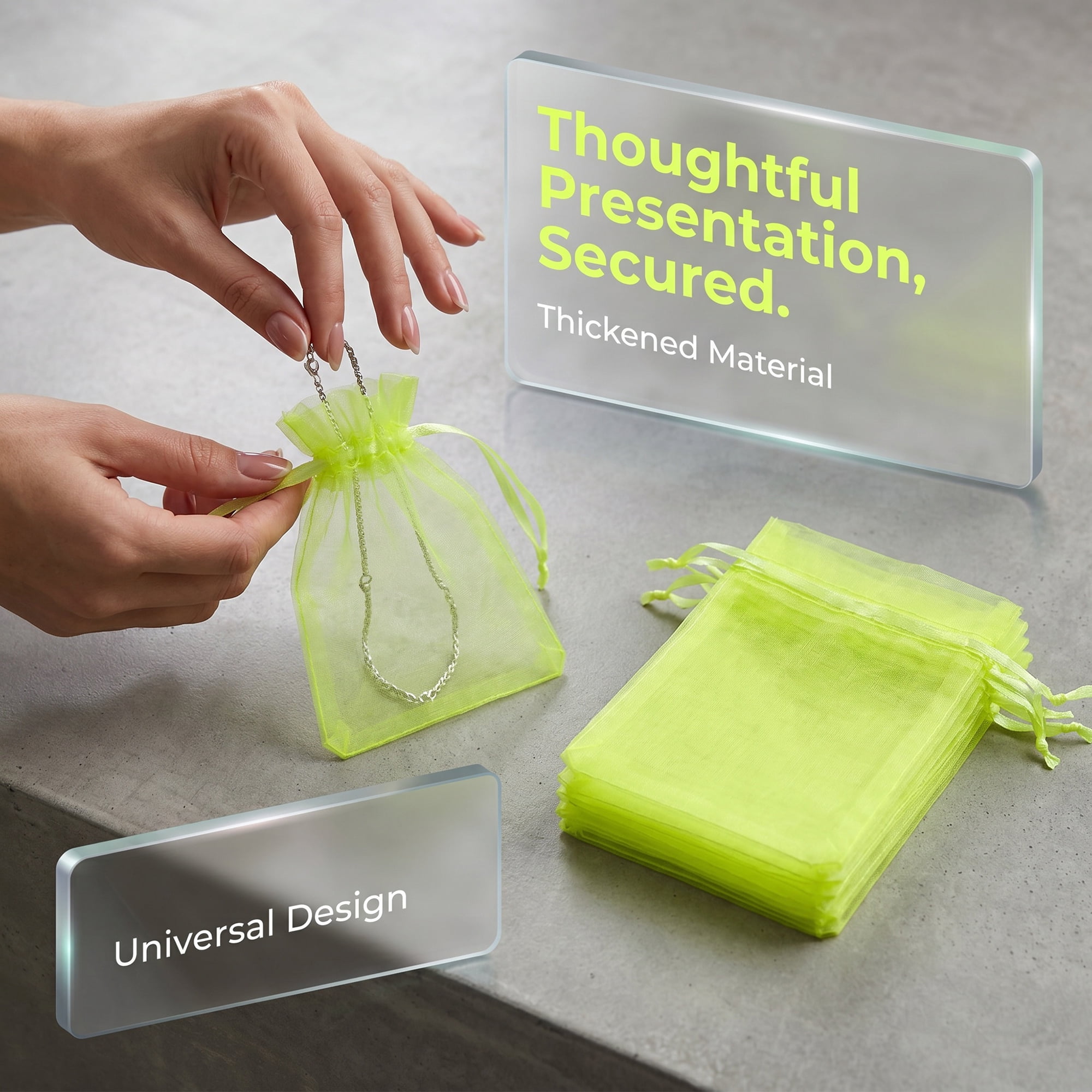 Unique Bargains Multi-Purpose Gift Bags with Handles for Events Green 3.9" x 5.9"