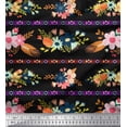 thumbnail image 1 of Soimoi Polyester Crepe Fabric Leaves & Floral Artistic Print Sewing Fabric Yard 42 Inch Wide, 1 of 1