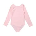 thumbnail image 4 of Alvivi Kids Girls Ballet Dance Dress Ballerina Long Sleeve Gymnastic Leotard with Chiffon Wrap Skirt Pearl Pink 8-10, 4 of 6