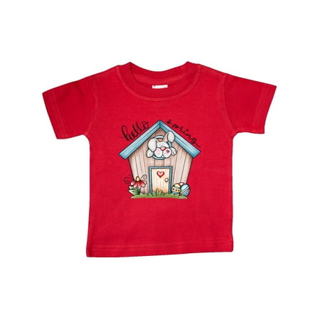 

Inktastic Hello Spring Birdhouse Gift Baby Girl T-Shirt