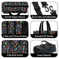 thumbnail image 3 of Teacher Tote Bag,Black Cartoon Space Dinosaurs Pattern Teacher Utility Tote Bag,Large Work Tote Bags for Women with Multiple Pockets,Top Zipper Closure,13.8x10.6x6.7 Inch, 3 of 5