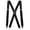 Black, variant on Mens Elastic x-Back Adjustable Clip-on Suspenders With Leather Trim - Black (Regular, 46" Long)