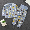 thumbnail image 2 of UAYOTSE Toddler Baby High Waist Cotton Loungewear Set All‑Over Cute Print for Little Boys Girls Sleepers Size 2-3 Years, 2 of 4