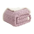 thumbnail image 1 of Leodye 1PCS Double-Layer Taffeta Fleece Blanket Soft Lambswool Design office Nap Warm Mini Blanket Accessory -59.06x39.37in, 1 of 6