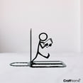 thumbnail image 3 of Craftnamesign Custom Reading Book Bookends for Shelves, Metal Table Decor, 3 of 4