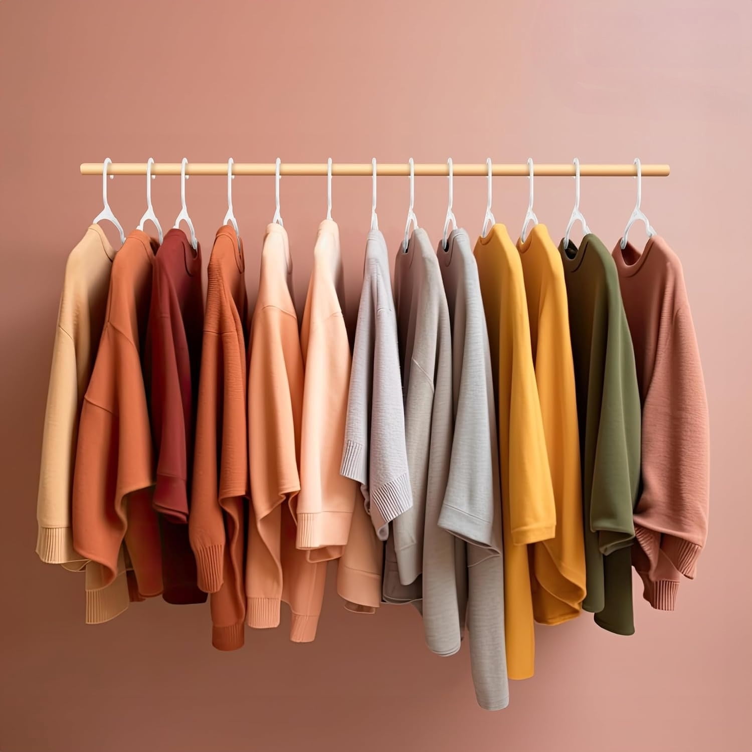 Clothes Hangers Plastic 100 Pack for Adults - Plastic Hangers, The Perfect Coat Hanger and Space Saving Clothes Hangers for Closet - White Hangers
