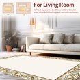 thumbnail image 2 of ODIKA 6' x 9' Machine Washable Non-Slip Area Rug, Baroque Scroll High Traffic Rug, Brown, 399406, 2 of 7