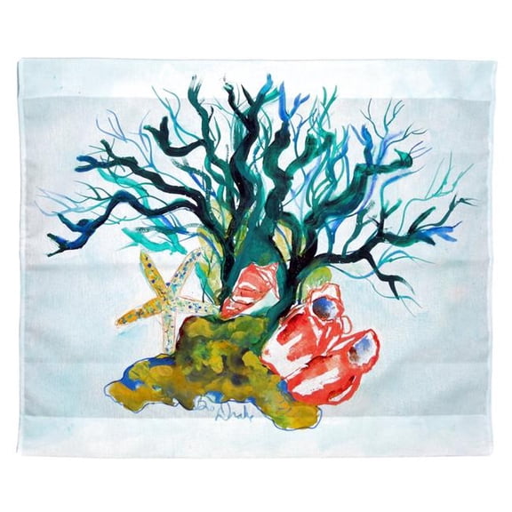 Betsy Drake TP1092 24 x 30 in. Starfish, Coral, Shells Outdoor Wall Hanging