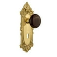 thumbnail image 5 of Nostalgic Warehouse Vicbrn_Psg_234_Kh Brown Porcelain Solid Brass Passage Door Knob Set -, 5 of 6