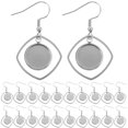thumbnail image 1 of 20 Pcs Base de Lunette Boucles d'Oreilles DIY Métal Pendentif Boucles d'Oreilles Base Vierge Pendentif Métal Vierge Plateaux Crochets Boucles d'Oreilles, 1 of 8