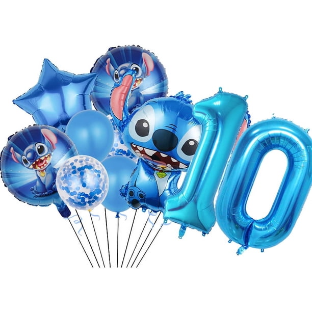 Disney-Conjunto de globos de Lilo & Stitch para fiesta de Cumpleaños de Niños, suministros de decoración para Baby Shower, regalos