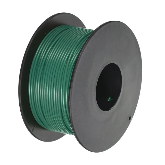 Uxcell Fil de Raccordement 26AWG 30m/100 Pieds Vert, Fil Électrique UL1007 Bobine