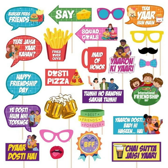 Happy Friendship Day Photobooth Props,Decoration Supplies, Friendship Day Decoration Supplies