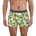 thumbnail image 1 of Balery Green Hawaii Palms Calzoncillos bóxer para hombre, ropa interior de algodón suave y transpirable con cinturilla de nailon-Medium, 1 of 5