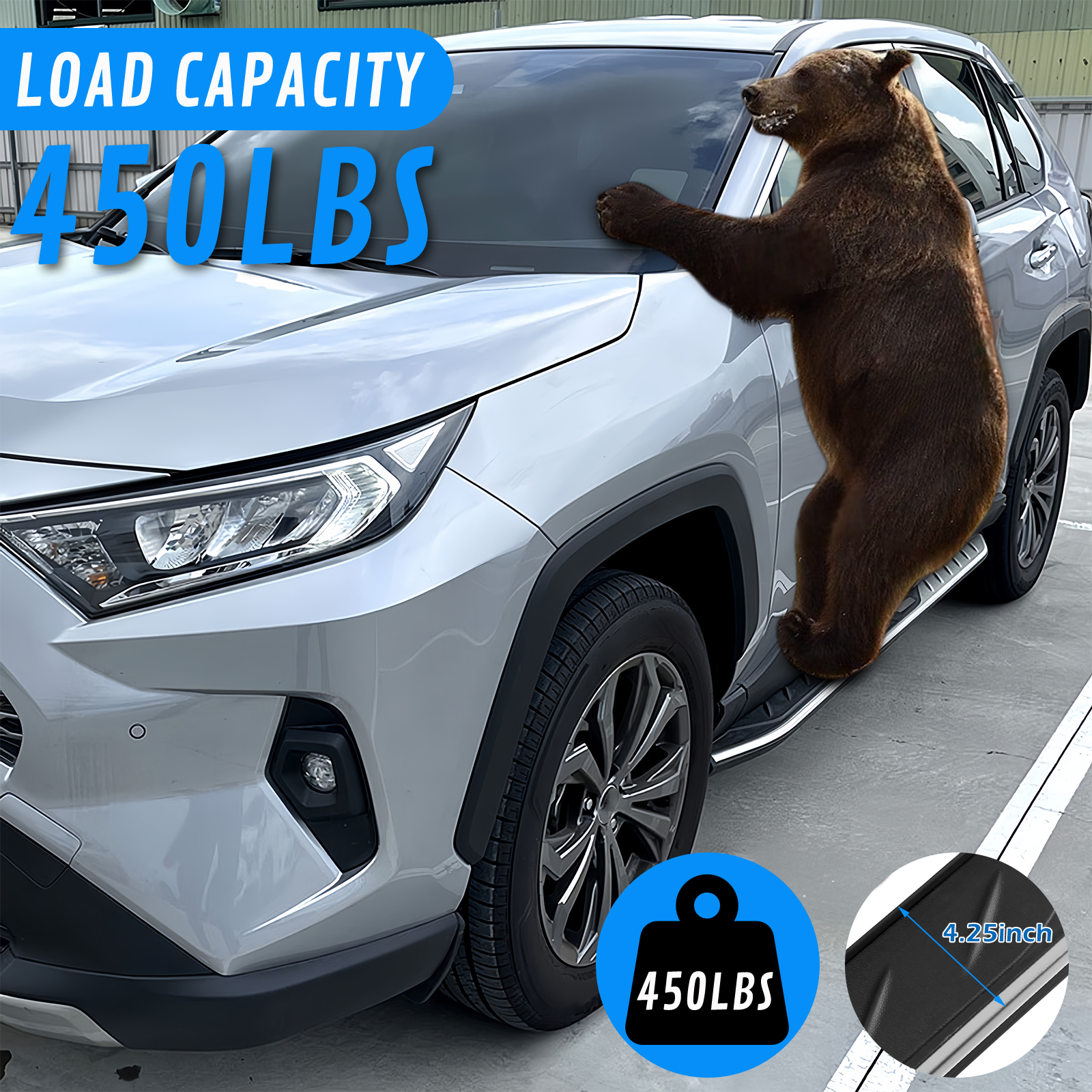 Foot Steps for Toyota RAV4 2019-2022 2023 2024 Running Boards Side Step nerf Bars Pedal Protector Accessories