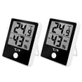 thumbnail image 1 of Tignapoo Dual-Pack Digital Hygrometer CJ-6621: Wall-Mounted Room Thermometer with ℃/℉ Switch, Humidity Monitor for Baby Rooms, Battery Not Included, 1 of 7