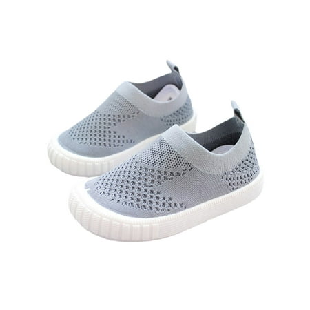 

Ymiytan Kids Sneakers Low Top Sock Sneaker Slip On Athletic Shoe Sports Anti-Slip Comfort Soft Sole Flats Gray 12C