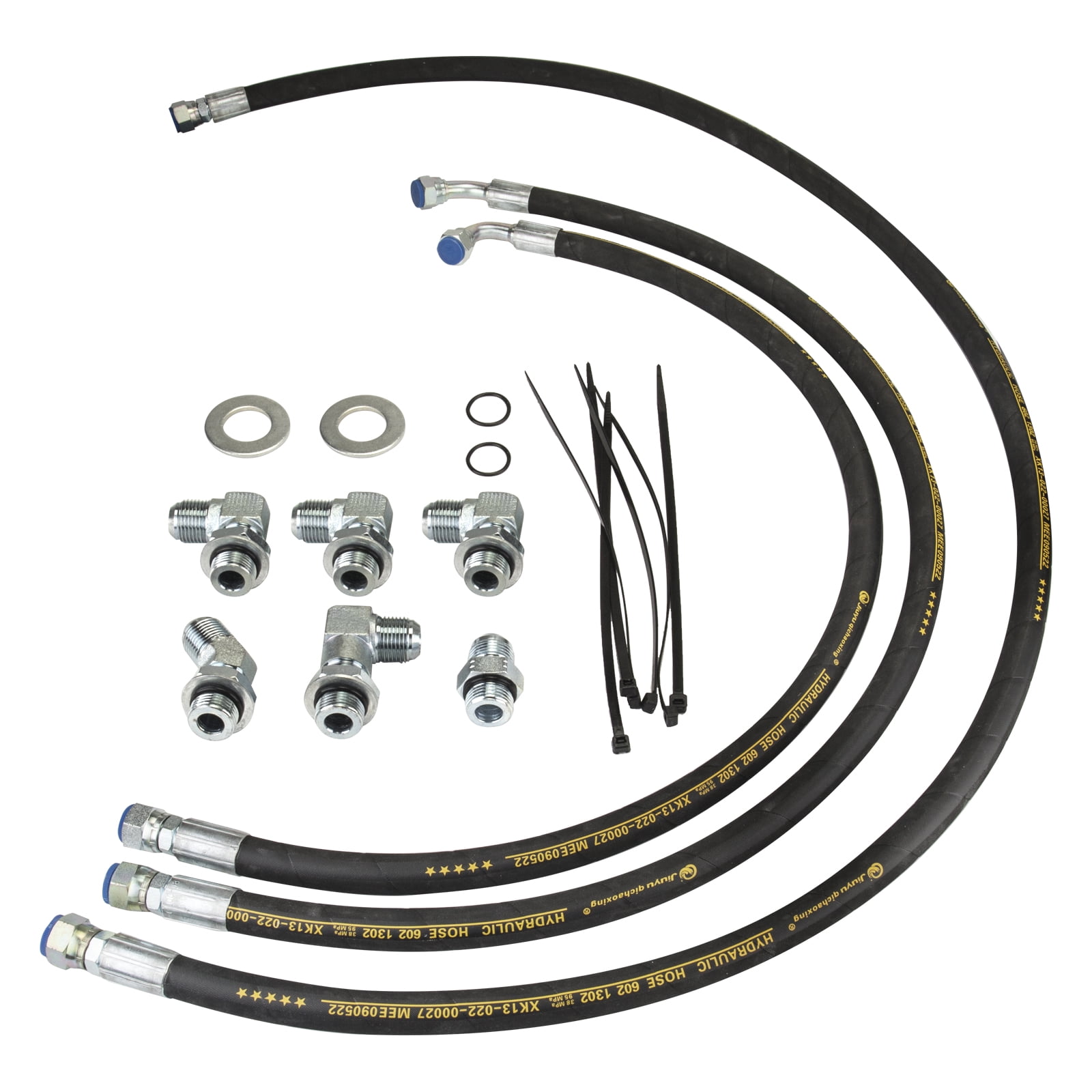 3mirrors Diesel Allison Transmission Cooler Lines Hoses Kit Compatible with 2006 - 2010 Chevy/GMC 6.6L Duramax w/ Adapters
