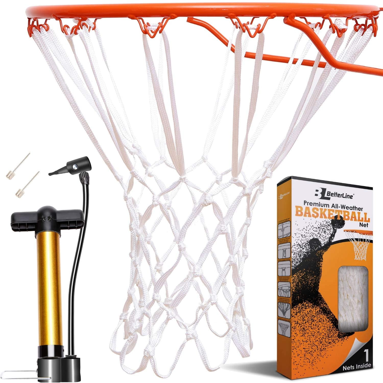 Heavy Duty Basketball Net Replacement AllWeather Thick Nets Fit