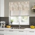 thumbnail image 4 of 2 Pack Valances for Window, Rustic Coastal Short Curtains for Kitchen Bedroom Living Room, Sea Nautical Summer Beach Starfish Coral Rod Pocket Small Window Treatment Valance Drapes 54 x 18 Inch, 4 of 8
