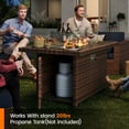 thumbnail image 5 of ECOPATIO 43" Rectangular Propane Gas Fire Pit Table With glass for Outside Patio（Brown）, 5 of 8