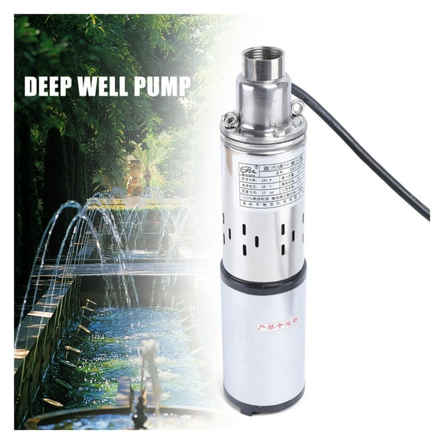 Pompe à Eau Solaire 12V 24V 48V Pompe pour Puits Profond Pompe Submersible Ferme Irrigation Agricole Pompe pour Puits Profond Pompe à Eau de Levage 60 m, Méthodes Multi-Installations