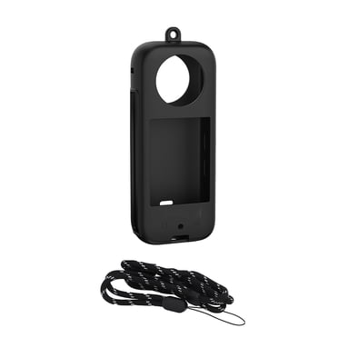 kurtrusly Case Protective Panoramic Camera Accessories Cases Pure Simple Comfortable Soft Skin Sleeve No Dust for Insta360 X3 Black
