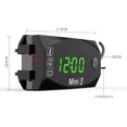 thumbnail image 2 of Medidor de verificación de batería, motocicleta DC 6V-30V 3 en 1 Reloj digital + termómetro + voltímetro de voltaje IP67 Probador a prueba de agua Medidor de verificación de batería para barco marino ER, 2 of 5