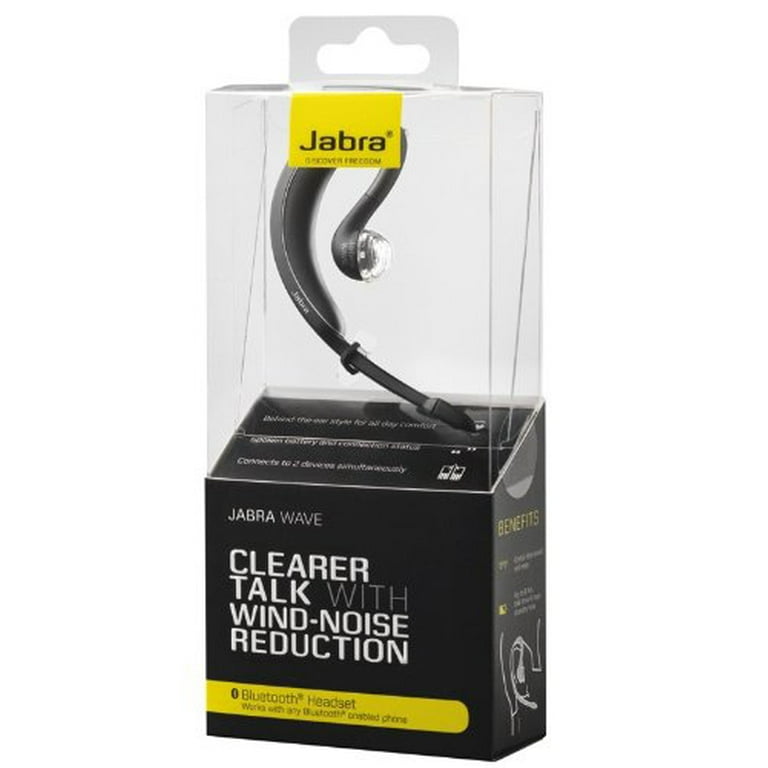 Internationale Verdampen Traditie Jabra WAVE Bluetooth Headset- Black [Retail Packaging] - Walmart.com