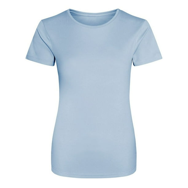 Just Cool - Camiseta de manga corta modelo Sports para mujer (Azul Cielo)