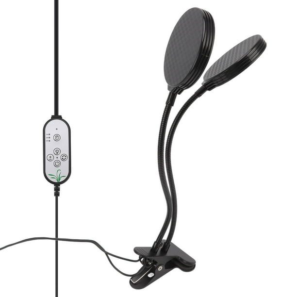 Luz LED para cultivo de plantas ANGGREK Doble cabezal 360 grados 5 niveles regulables resistente al agua