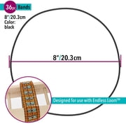 Deb Moffett-Hall’s Endless Loom Bands, 8 Inches Diameter, Pack of 36 Pieces, Black Color, Use with The Endless Loom
