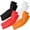 black/white/red/orange, variant on SHEVERCH 4 Pairs Red Cooling Arm Sleeves Sun UV Protection Sports Compression Sleeves for Men Women