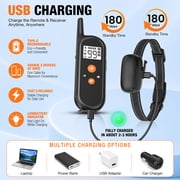 PcEoTllar Dog Training Collar, Dog Shock Collar with Remote, 4 Modes Beep Vibration Shock, Waterproof, Rechargeable Dog Shock Collar for Training Small Medium Large Dogs
