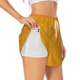 thumbnail image 2 of Bixox Women's Goldenrod pattern 2 in 1 Running Shorts - Lightweight Athletic Workout Gym Yoga Shorts Liner with Pockets - XX-Large, 2 of 7