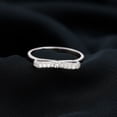 thumbnail image 2 of Rosec Jewels Natural Diamond Promise Ring for Women - April Birthstone Bow Tie Ring, 925 Sterling Silver, US 4.50, 2 of 6