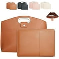 thumbnail image 2 of The 2-Piece Set: Sophisticated Business Waterproof Leather Laptop,  14-16 Inch Laptop Bag for Work, Brown Leather Set for Women, Office and Business Travel, 2 of 7