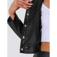 thumbnail image 5 of INSPIRE CHIC Faux Leather Jacket for Women's Long Sleeve Casual Moto Cropped PU Jackets, 5 of 5