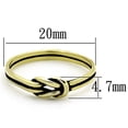 thumbnail image 2 of IP Gold(Ion Plating) Stainless Steel Ring with No Stone for Women No Stone Stone Color Style TK1239G Size 7, 2 of 4