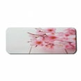 thumbnail image 1 of Floral Computer Mouse Pad, Cherry Blossom Petals Spring Season Florets in Soft Pastel Tones Art Print, Rectangle Non-Slip Rubber Mousepad Large, 31" x 12" Gaming Size, Pale Pink White, by Ambesonne, 1 of 2