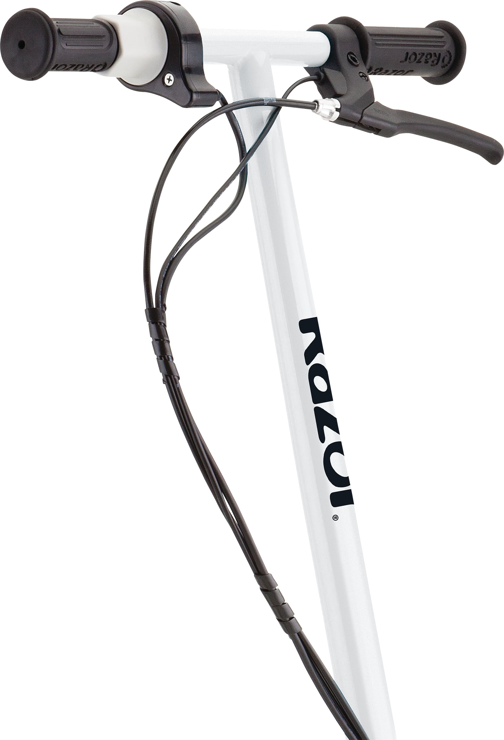 Razor E200 24V Electric Scooter - Red/White, up to 12 mph, 8" Pneumatic Front Tire, for Teen 13+