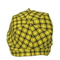 thumbnail image 4 of Pofeuu Yellow Checkered Plaid Print Beanie Hat for Men and Women Winter Warm Hats Knit Slouchy Thick Skull Cap, 4 of 7