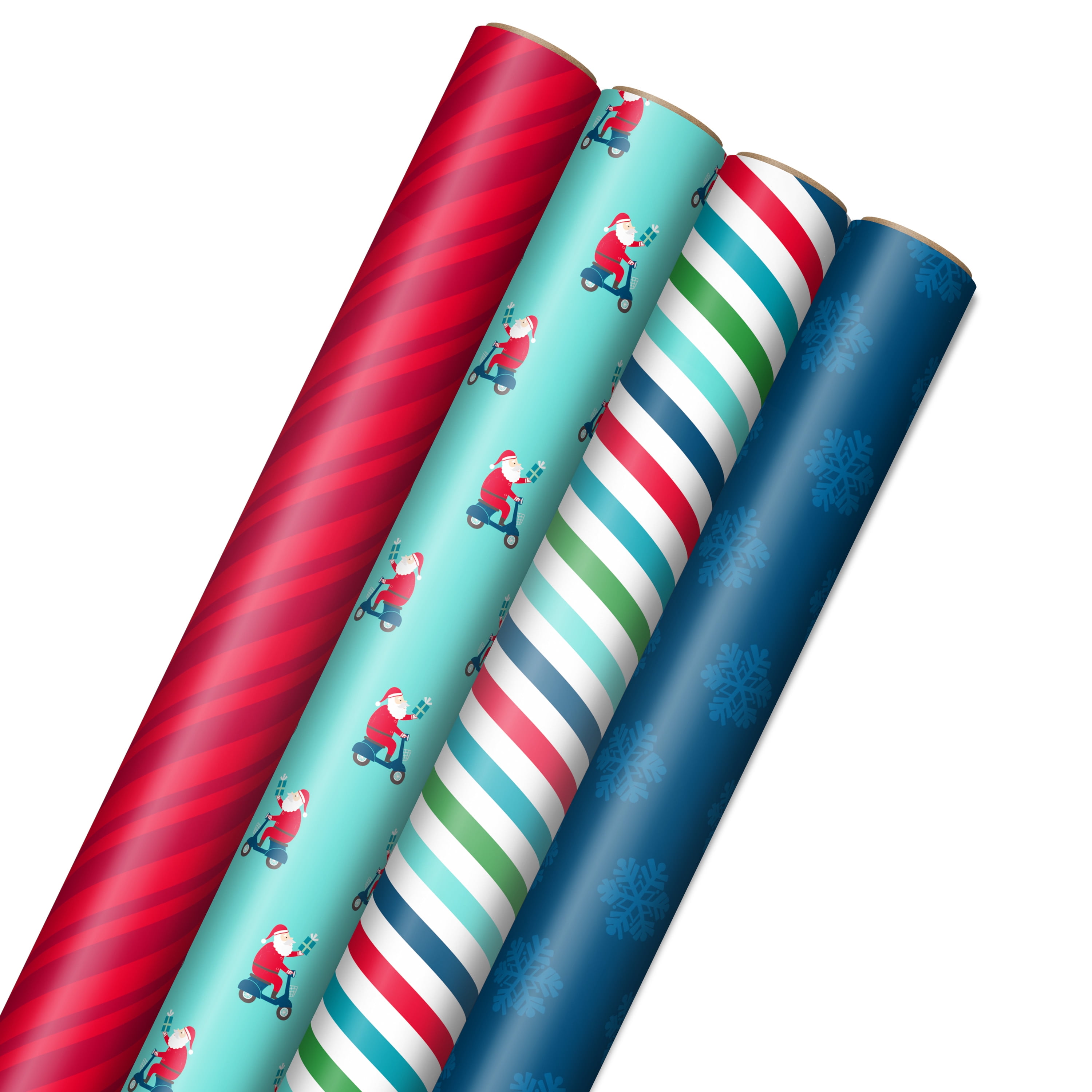 Hallmark Multicolor Paper Gift Wrap Papers, (4 Rolls) 160 sq ft