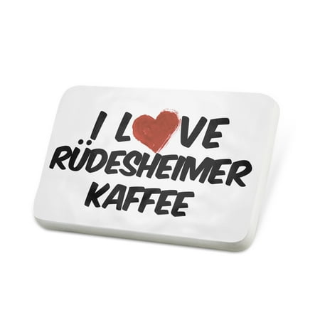 Porcelein Pin I Love Rüdesheimer kaffee Coffee Lapel Badge – NEONBLOND