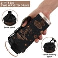thumbnail image 4 of 500ml Stainless Steel Coffee Mug with Portable Black Strap Vacuum Insulated Ceramic Coated Coffee Tumbler Mushrooms and Glittering Stars, 4 of 8